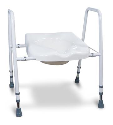 Toiletframe met zitting en Hygiëne uitsparing