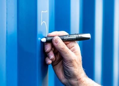 Pica Permanent Marker wit Visor 990/52 watervaste markeerstift de permanente marker die opvalt