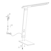 Steinhauer Tafellamp serenade LED 2684st staal - thumbnail