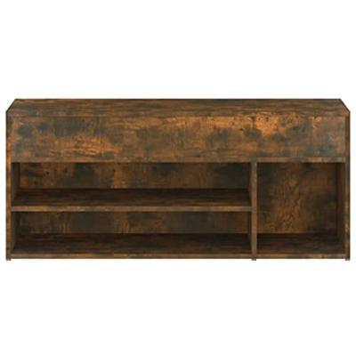 VidaXL Schoenenbank 105x30x45 cm bewerkt hout gerookt eikenkleurig