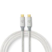 Nedis USB-Kabel | USB-C Male naar USB-C Male | 2 m | 1 stuks - CCTB64020AL20 CCTB64020AL20 - thumbnail