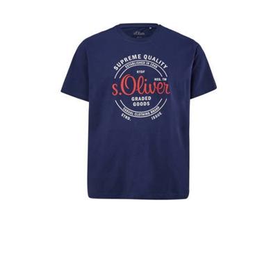 s.Oliver Big Size T-shirt Plus Size met printopdruk blauw