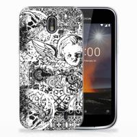 Silicone Back Case Nokia 1 Skulls Angel - thumbnail