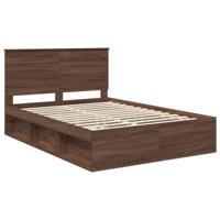 Bedframe Bruin Eiken 140 x 200 cm Massief grenenhout - thumbnail