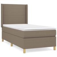 Boxspring met matras stof taupe 100x200 cm - thumbnail