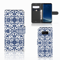 Samsung Galaxy S8 Hoesje Flower Blue - thumbnail