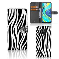 Xiaomi Redmi Note 9 Pro | Note 9S | Telefoonhoesje | Met pasjeshouder | Zebra - thumbnail