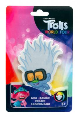 Dreamworks gum Trolls: World Tour junior rubber blauw