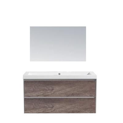 Badkamermeubel Sanilux PL 100 Greeploos Incl Spiegel En Wastafel Century Oak Multiplex 100x47x50 cm Sanilux Badkamermeubel Sanilux PL 100 Greeploos Incl Spiegel En Wastafel Century Oak Multiplex 100x47x50 cm Sanilux