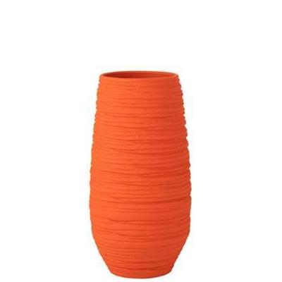J-Line bloempot Fiesta - keramiek - oranje - extra large - 55 cm hoog