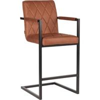 LABEL51 Barkruk Denmark - Cognac - Microfiber - Zithoogte 67 - thumbnail