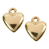 Creativ Company Hartvormige hanger, afm 13x15 mm, verguld, 10 stuk/ 1 doos - thumbnail