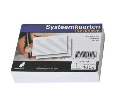 Systeemkaarten A7 75x105mm 100 stuks