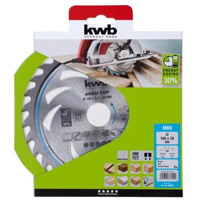 Cirkelzaagblad hm 190x30 69m II KWB - Kwb