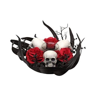 Halloween Decoraties 30 x 30 x 10 cm Schedel Kaarshouder Schedels Halloween Decoraties 30 x 30 x 10 cm Schedel Kaarshouder Schedels