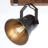 Brilliant 2-lichts plafondlampDecca zwart met bruin - 85829/46 - thumbnail