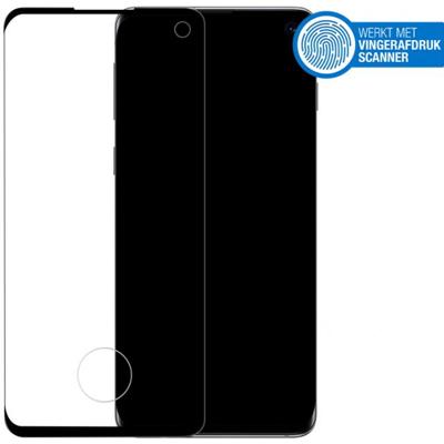 Mobilize Edge-To-Edge Glass Screen Protector Samsung Galaxy S10 Black Edge Glue
