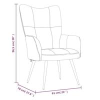 Relaxstoel fluweel blauw - thumbnail