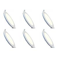 Energiezuinige LED Downlight Set 6x 12W - Natuurlijk Wit 4200K - Ø170mm Mat Wit - thumbnail