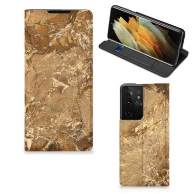 Samsung Galaxy S21 Ultra | Standcase | Marmer Creme Samsung Galaxy S21 Ultra | Standcase | Marmer Creme