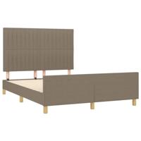 Bedframe zonder matras stof taupe 140x190 cm - thumbnail
