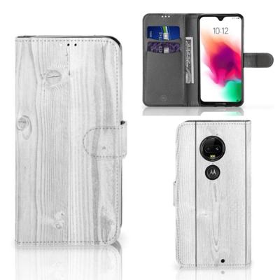 Motorola Moto G7 | G7 Plus | Book Style Case | White Wood Motorola Moto G7 | G7 Plus | Book Style Case | White Wood