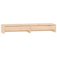 VidaXL Monitorstandaard 100x27x15 cm massief grenenhout - thumbnail