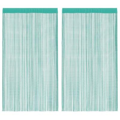 Koordgordijnen 2 st turkoois 100x250 cm