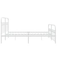 Bedframe met hoofd- en voeteneinde metaal wit 183x213 cm - thumbnail