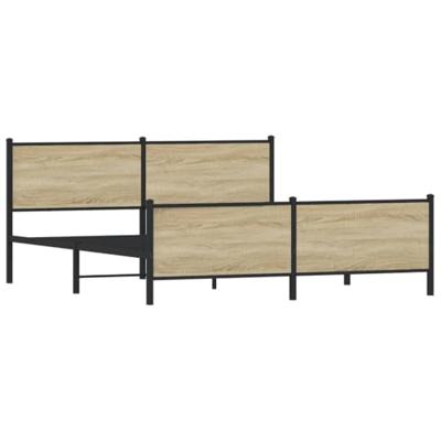 Bedframe zonder matras metaal sonoma eikenkleurig 180x200 cm Bedframe zonder matras metaal sonoma eikenkleurig 180x200 cm