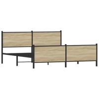 Bedframe zonder matras metaal sonoma eikenkleurig 180x200 cm - thumbnail