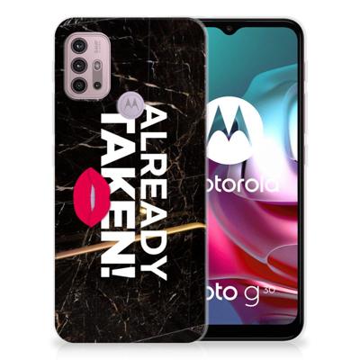 Motorola Moto G30 | G10 | Siliconen hoesje | met naam Already Taken Black Motorola Moto G30 | G10 | Siliconen hoesje | met naam Already Taken Black