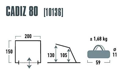 High Peak Cadiz 80 Grijs