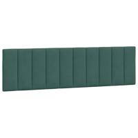 Hoofdbordkussen 180 cm fluweel donkergroen - thumbnail