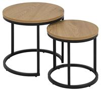 Bendt Bijzettafel 'Flemming' Eiken, Set van 2 stuks - thumbnail