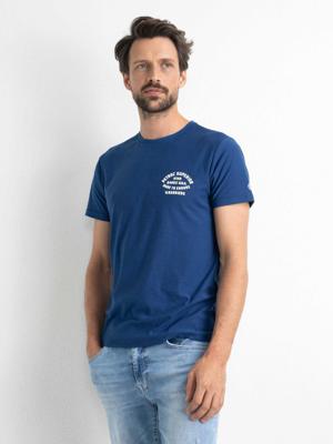 50% korting - Petrol Industries Heren Gemêleerd T-shirt Blauw - XXXL
