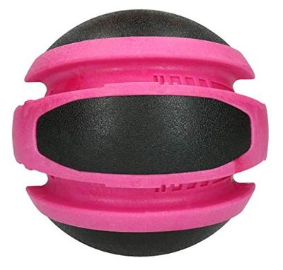 Dog Comets Jupiter - Ø14 cm - Hondenspeelgoed - Hondenbal - Stuiterend - TPR-Rubber - Roze/Zwart