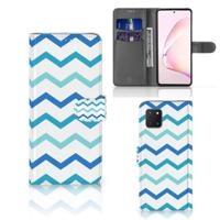 Samsung Note 10 Lite | Telefoon Hoesje | Zigzag Blauw - thumbnail