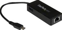 StarTech USB-C naar Gigabit netwerkadapter extra USB poort - thumbnail