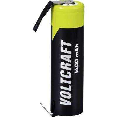 VOLTCRAFT A ULF Speciale oplaadbare batterij AA (penlite) U-soldeerlip, Geschikt voor hoge stroomsterktes NiMH 1.2 V 1400 mAh 1 stuk(s)