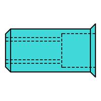 Gesipa Blindklinkmoer | klinknagelschacht d x l 7 x 12,5 mm M5 | RVS A2 kleine kop | 500 stuks - 1433728 1433728 - thumbnail