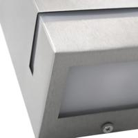 VidaXL Buitenwandlampen 2 st 35 w rechthoekig zilverkleurig - thumbnail