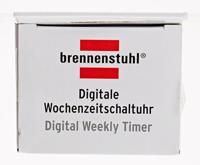Brennenstuhl 1506706 Stopcontact-schakelklok Digitaal Weekprogramma IP44 AAN/UIT-programma, Zomer- en wintertijd omzetten, Toevalsfunctie - thumbnail