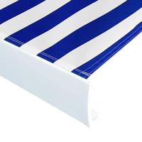 VidaXL Luifeldoek 400x300 cm canvas blauw en wit - thumbnail
