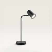 Riga - LED Tafellamp - 4 Watt 345 Lumen - 6500K Daglicht wit- Kantelbaar en Draaibaar - Ingebouwde snoerdimmer - Bureaulamp - GU10 - IP20 voor binnen - Zwart - thumbnail