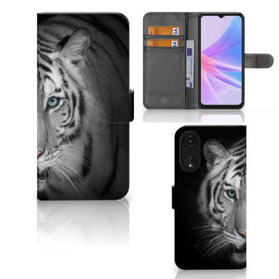 OPPO A78 5G | A58 5G | Telefoonhoesje | Met pasjeshouder | Tijger OPPO A78 5G | A58 5G | Telefoonhoesje | Met pasjeshouder | Tijger