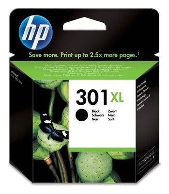HP inktcartridge 301XL, 480 pagina's, OEM CH563EE, zwart