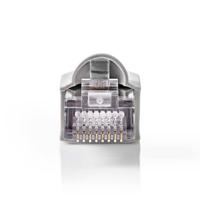 Netwerkconnector-Set | RJ45 Male + Trekontlasting - Voor Solid Cat5 UTP-Kabels | 10 Stuks | Grijs - thumbnail