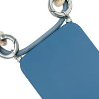 Høyde - iPhone 13 Mini - Telefoonhoes met koord + Kralenketting - Blauw - thumbnail