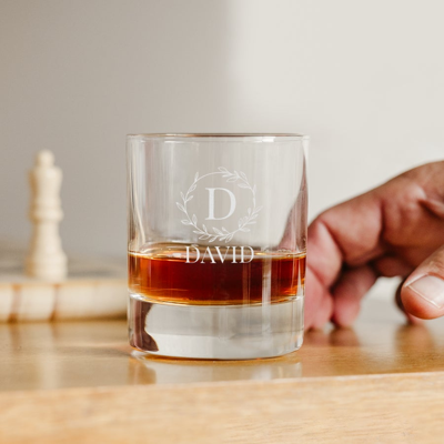 Whiskey glas graveren - 4 stuks
